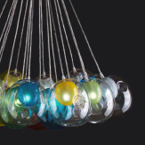 "Lylah" Murano glass pendant light - 19 lights - multicolor