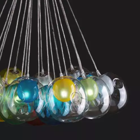 "Lylah" suspension en verre de Murano - 19 lumières - multicolor