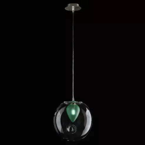 "Shauna" suspension en verre de Murano - 1 lumière - vert
