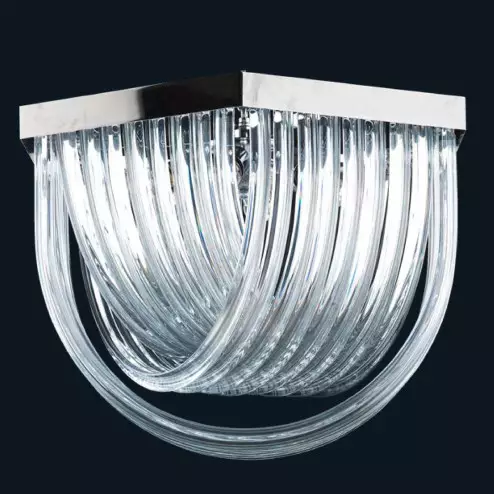 "Caylin" lámpara colgante en cristal de Murano - 1 luce - transparente