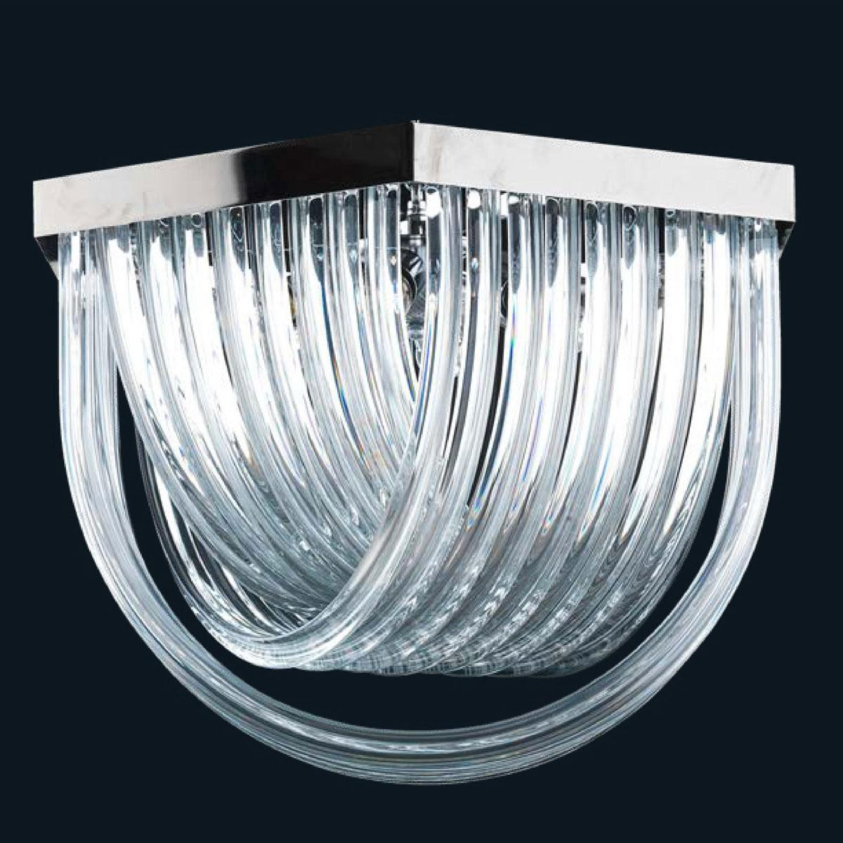 "Caylin" Murano glass pendant light - 1 light - transparent