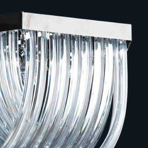 "Caylin" Murano glass pendant light - 1 light - transparent