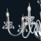 "Tyreece" Murano glass chandelier - 6 lights - transparent