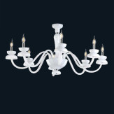 "Tyreece" Murano glass chandelier - 8 lights - white