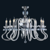 "Maureen" Murano glass chandelier - 8 lights - transparent