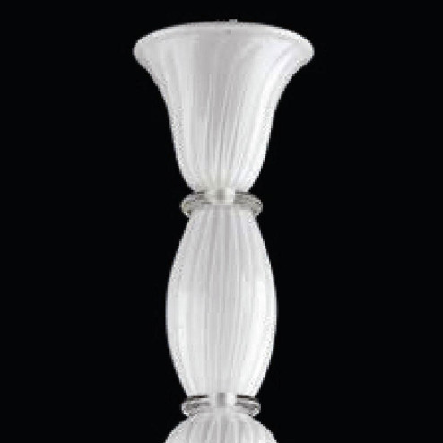 "Dominik" lampara de araña de Murano - 6 luces - blanco