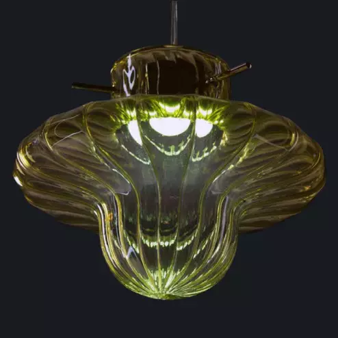 "Carolina" Murano glass pendant light - 1 light - green
