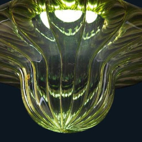 "Carolina" Murano glas hangeleuchte - 1 flammig - grün 