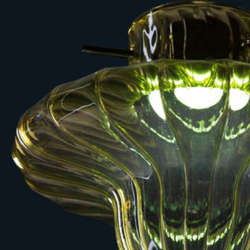 "Carolina" lámpara colgante en cristal de Murano - 1 luce - verde