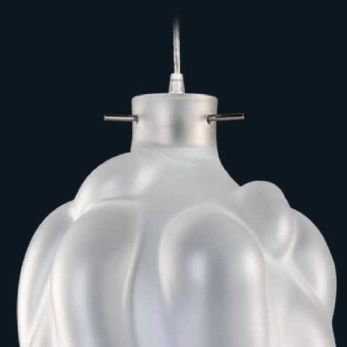 "Annaliese" Murano glas hangeleuchte - 1 flammig - mat   transparent 