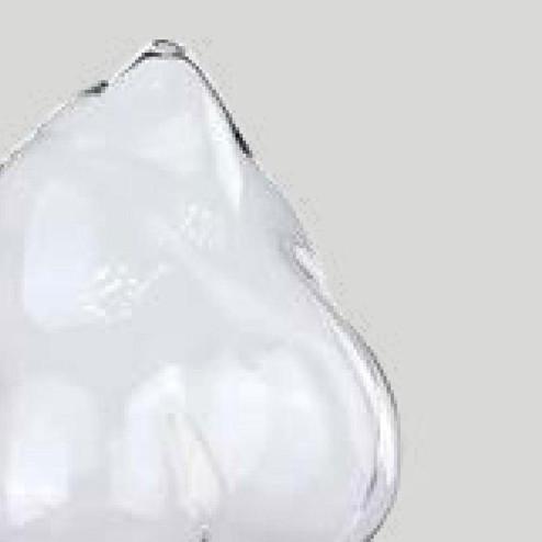 "Annaliese" Murano glass bedside lamp - 1 light - transparent