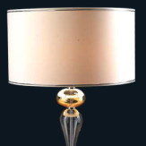 "Zahraa" Murano glass table lamp - 1 light - amber