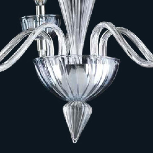 "Lina" lampara de araña de Murano - 5 luces - gris