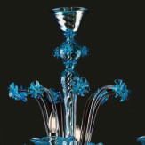 "Zephaniah " Murano glass chandelier - 8 lights - light blue