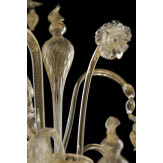 Magnifico 4 tier Murano glass chandelier - gold color