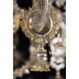 Magnifico grande lampara de araña de Murano a tres niveles y forma oval