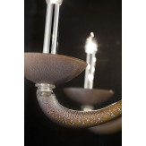 Semplice lampara de cristal de Murano 8 luces - color marrón plata