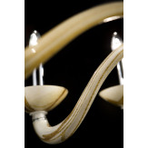 Semplice lampara de cristal de Murano 8 luces - color bambú