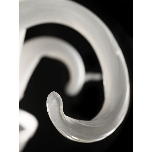 Simpatico lampara de Murano - color blanco y plata
