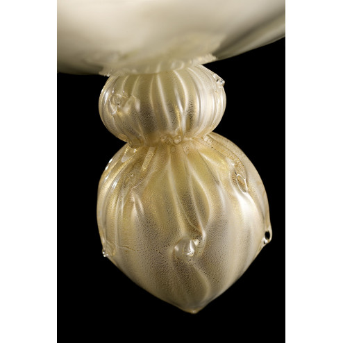 Simpatico Murano chandelier - white gold color