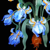 Iris 8 luces aplique en cristal de Murano