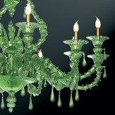 "Smeraldo" grün Murano Kronleuchter