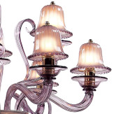 "Mantua" amethyst Murano glass chandelier