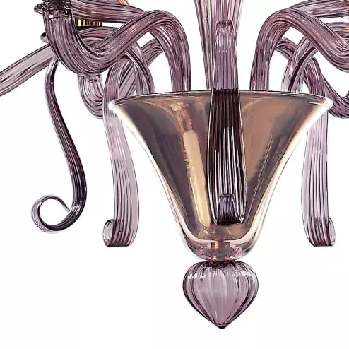 "Mantua" amethyst Murano glass chandelier