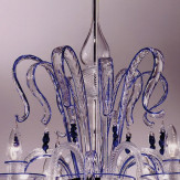 "Zaffiro" Murano Kronleuchter kristall und blau