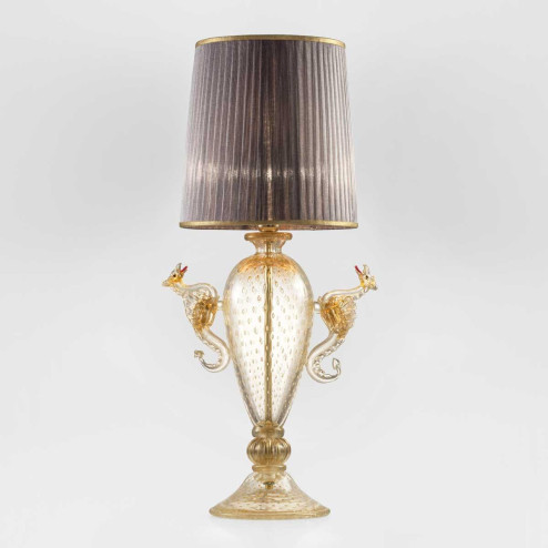 "Bortolo" lampe de table en verre de Murano - 1 lumière - or
