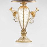 "Bortolo" Murano glass table lamp - 1 light - gold