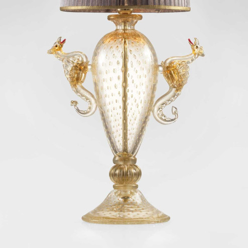 "Bortolo" lampe de table en verre de Murano - 1 lumière - or