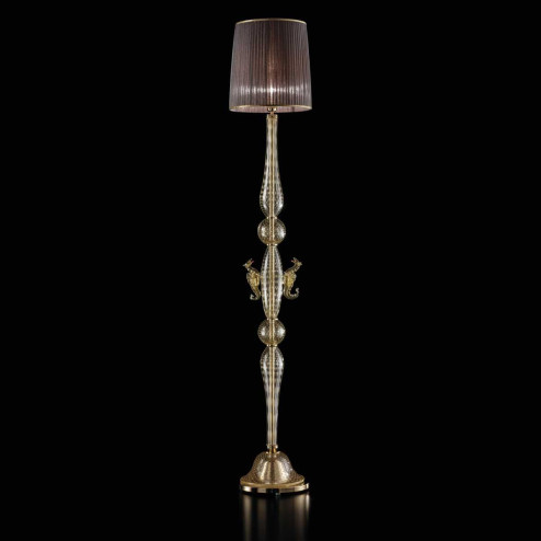 "Bortolo" Murano glass floor lamp - 1 light - gold