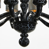 "Morosini" Murano Kronleuchter schwarzem Marmor 10 flammig