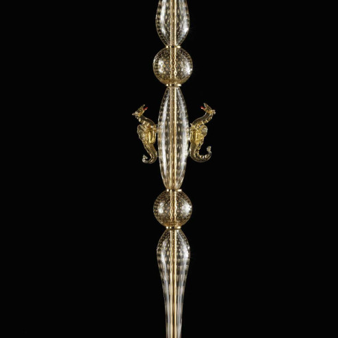 "Bortolo" lampara de pie de Murano - 1 luce - oro
