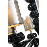"Morosini" lustre en verre de Murano marbre noir 10 lumières