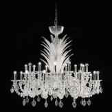 "Pulissena" Murano glass chandelier  - 24 lights - transparent