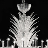 "Pulissena" Murano glass chandelier  - 24 lights - transparent