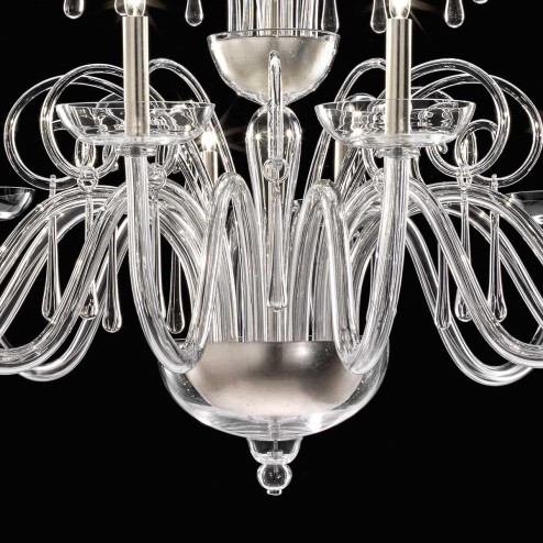 "Salvador" lampara de araña de Murano - 12 luces - transparente