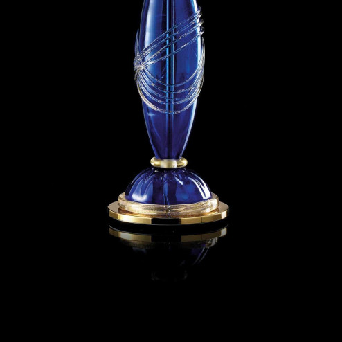 "Gratiosa" lampara de sobremesa de Murano - 1 luce - azul y oro