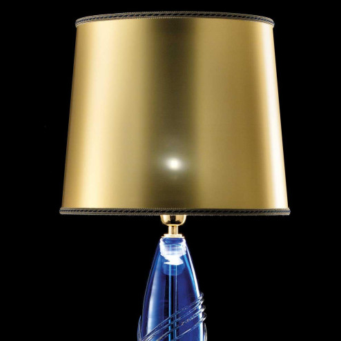 "Gratiosa" lampara de sobremesa de Murano - 1 luce - azul y oro