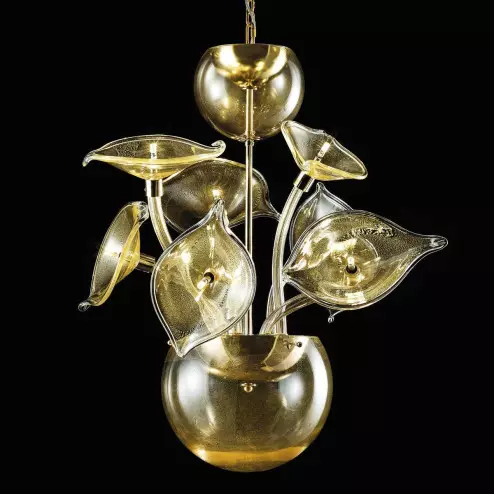 "Debra" lustre en cristal de Murano  - 7 lumières - or