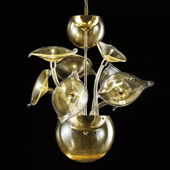 "Debra" lustre en cristal de Murano  - 7 lumières - or