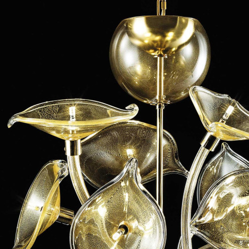 "Debra" lampara de araña de Murano - 7 luces - or
