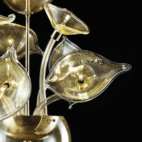 "Debra" lampara de araña de Murano - 7 luces - or