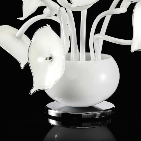 "Debra" Murano glass table lamp - 9 lights - white
