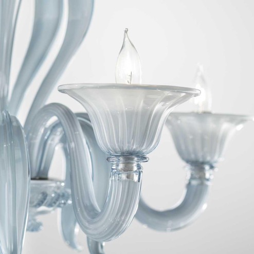 "Dandolo" lampara de araña de Murano - 10+5 luces - Agua