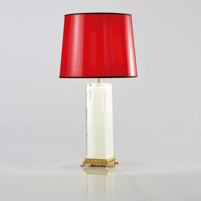 "Gael" Murano glass table lamp - 1 light - transparent
