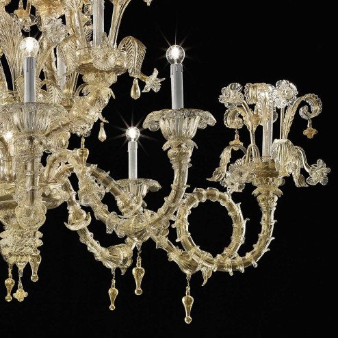 "Gaulo" Murano glass chandelier - 8+4+4 light - gold