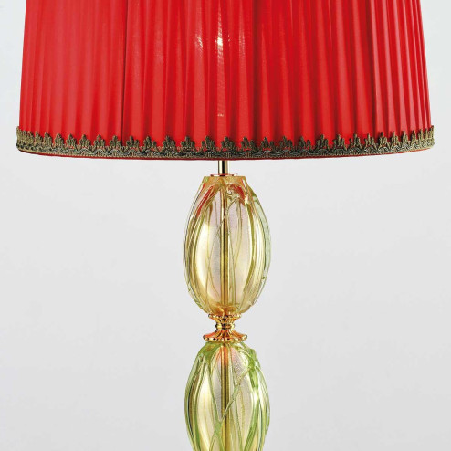 "Eugenia" lampara de sobremesa de Murano - 1 luce - or y verde